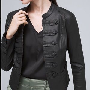 ISO: Coated Denim Band Jacket